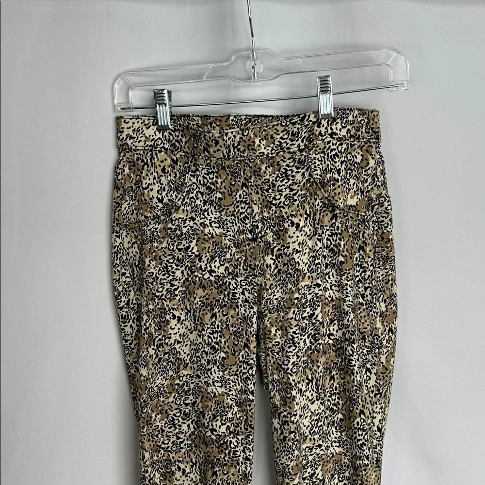 Hue Leopard Print Skinny Pants Leggings Size P/S (Small) Stretch - Picture 4 of 11